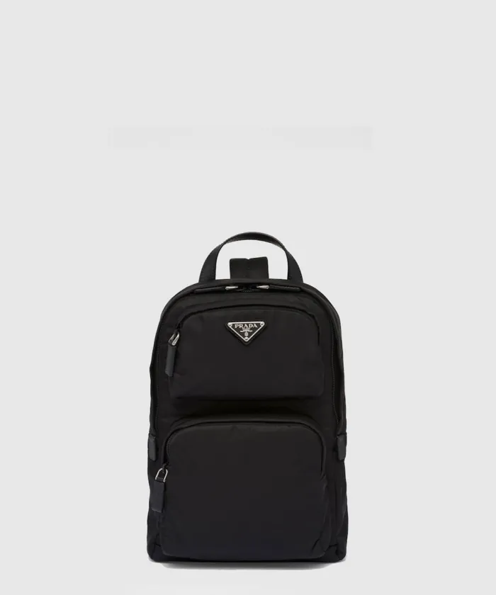프라다 리나일론 및 사피아노 가죽 백팩 2VZ105
