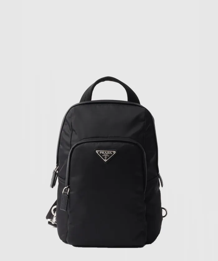 프라다 리나일론 및 사피아노 가죽 백팩 2VZ116