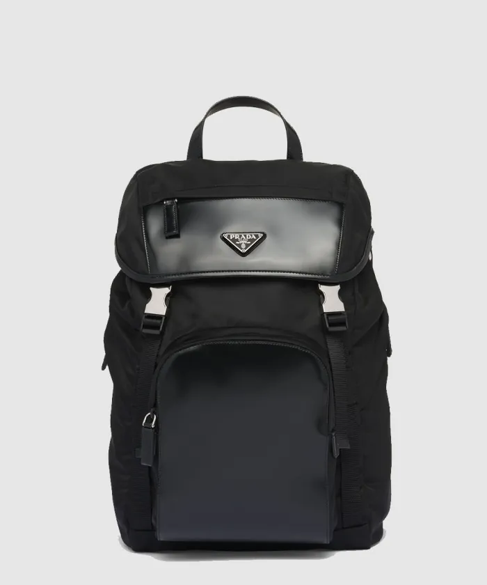 프라다 리나일론 및 사피아노 가죽 백팩 2VZ135