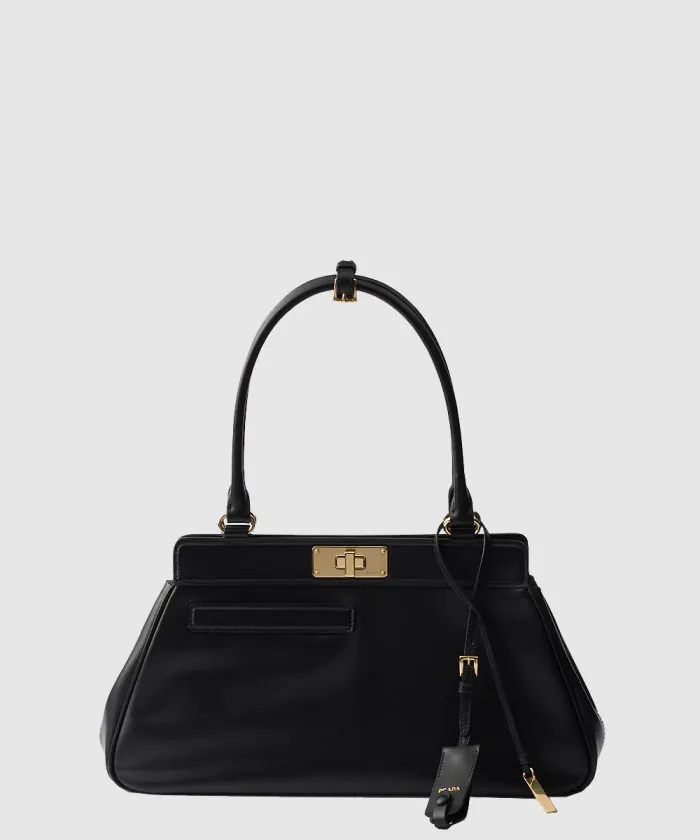 프라다 미디엄 가죽 토트백 1BG569