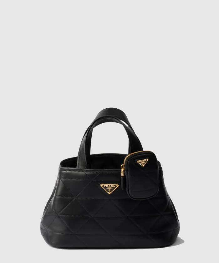프라다 스몰 퀼팅 가죽 토트백 1BG548