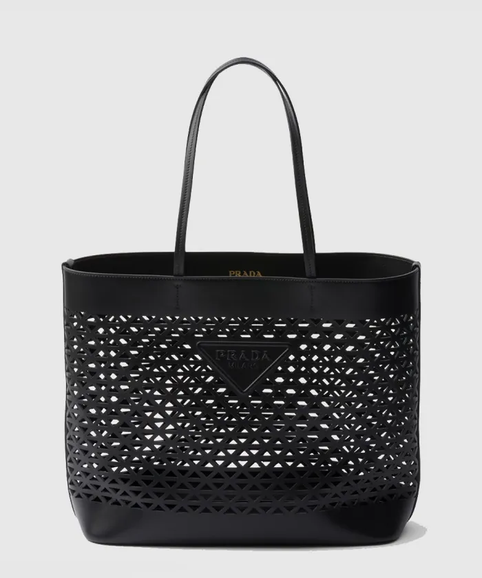 프라다 타공 처리 라지 가죽 토트백 1BG503