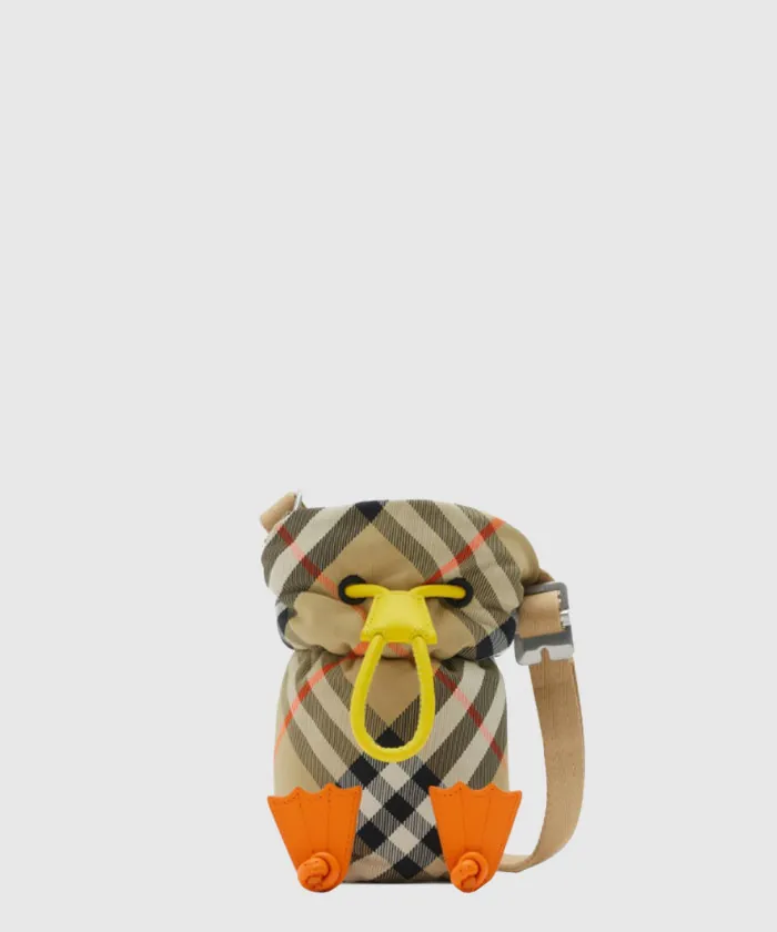 버버리 덕 체크 나일론 보틀 홀더 80893511