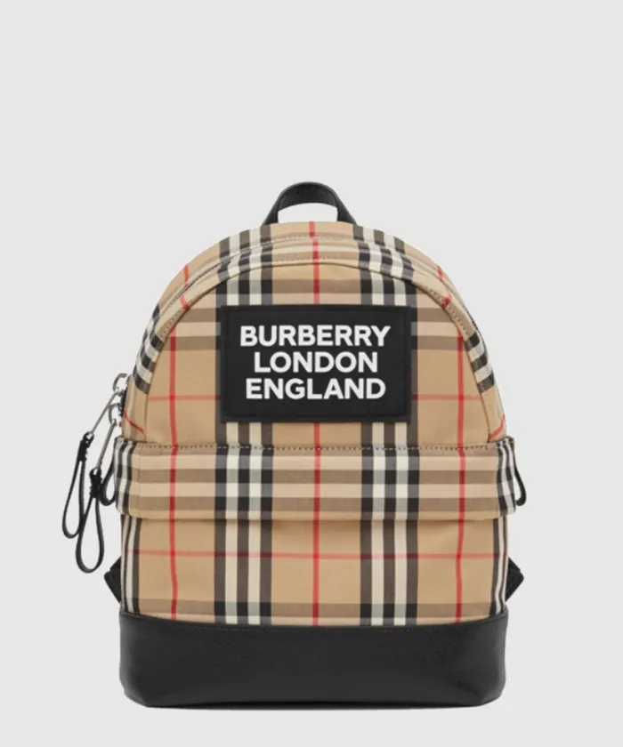 버버리 로고 아플리케 빈티지 체크백팩 80310061