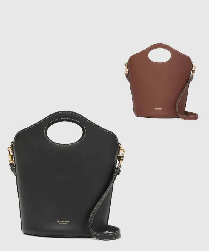 버버리 레더 포켓 버킷백 스몰 80462401