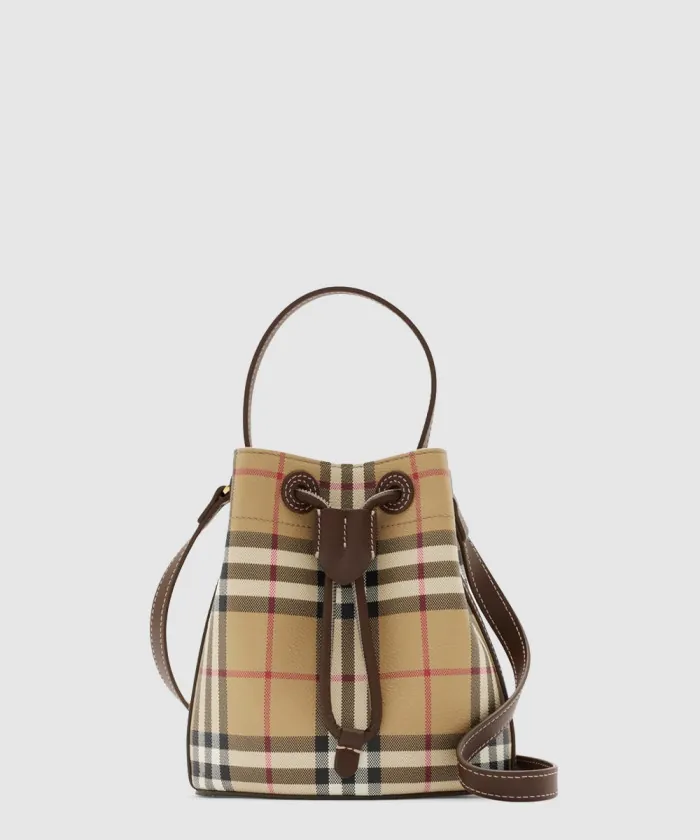 버버리 미니 체크 버킷백 81004881