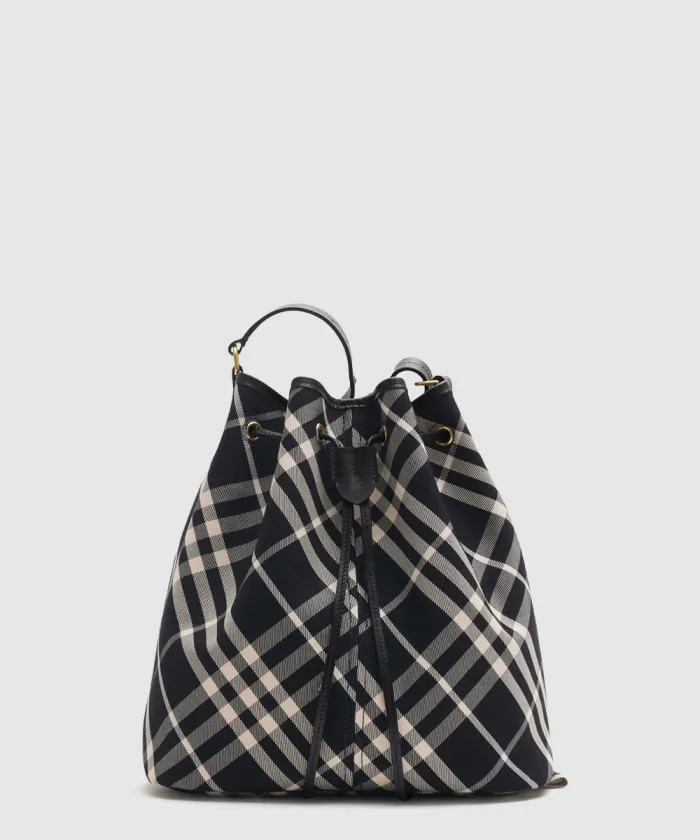 버버리 미디엄 체크 버킷백 80938711