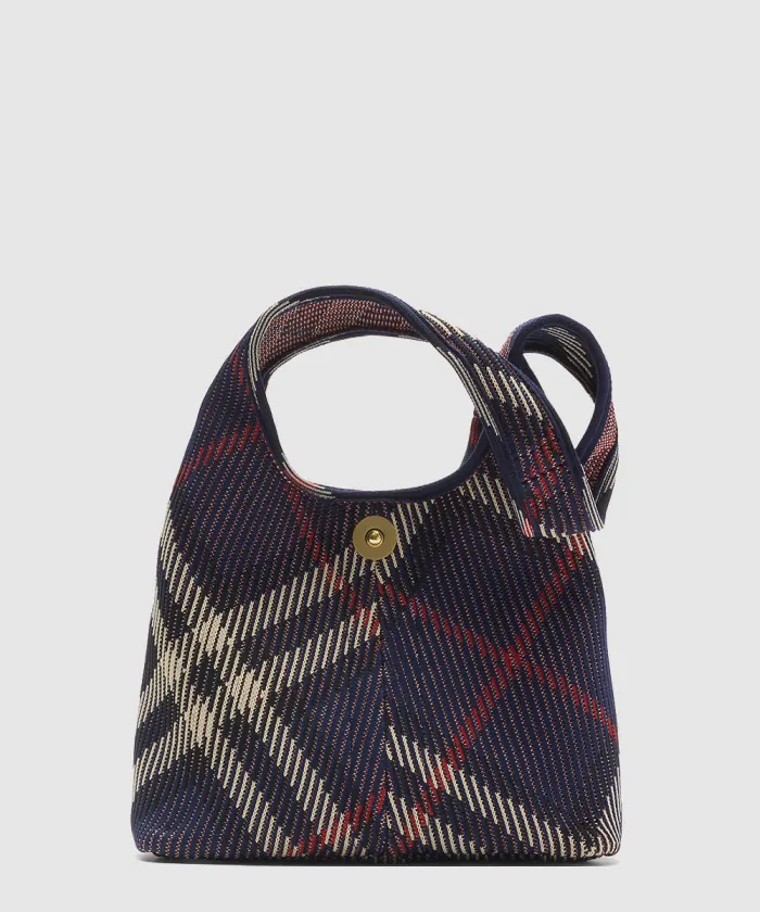 버버리 스몰 체크 니트 숄더백 81025311