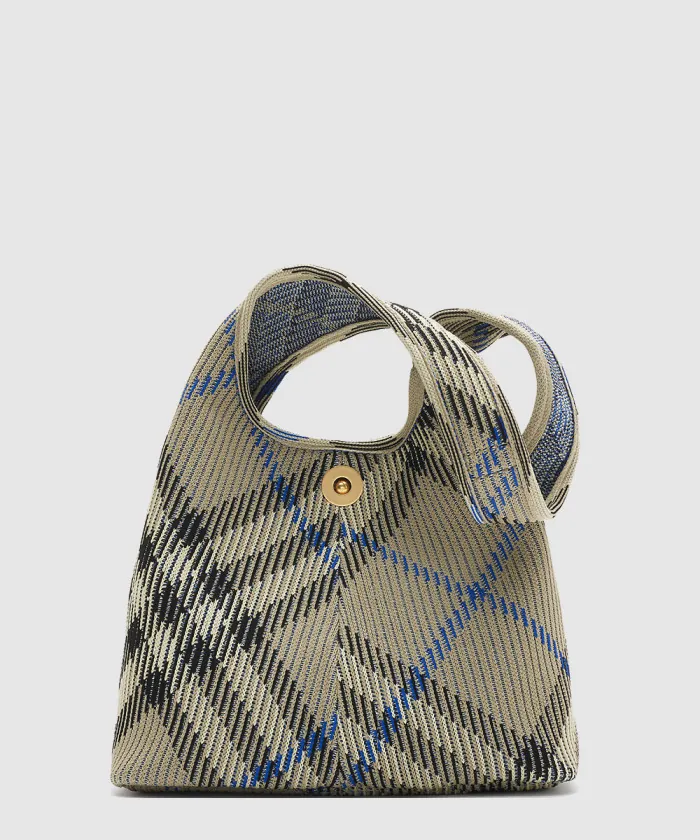 버버리 스몰 체크 니트 숄더백 81043891