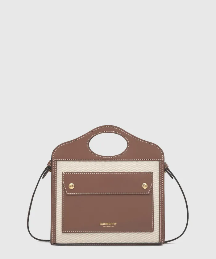 버버리 미니 투톤 크로스백 8052898