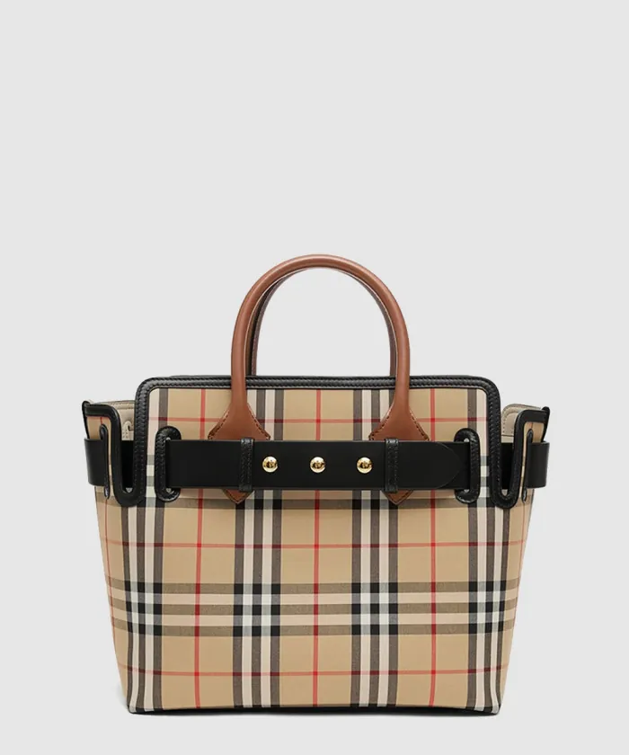 버버리 체크 토트백 80268611